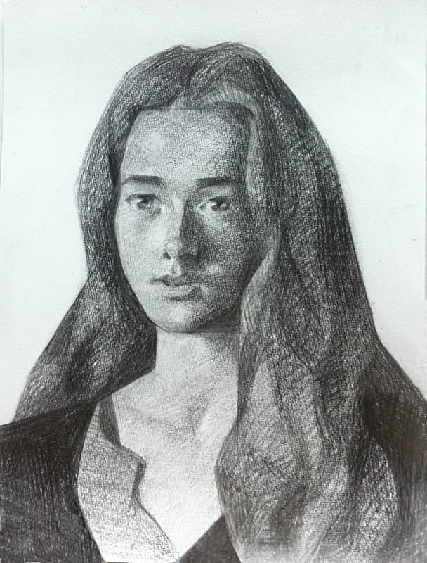 Portrait: Hyacinthe au Crayon Graphite