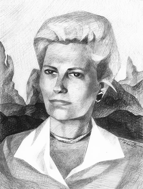 Portrait: Princesse Attilia Lanza au Crayon Graphite